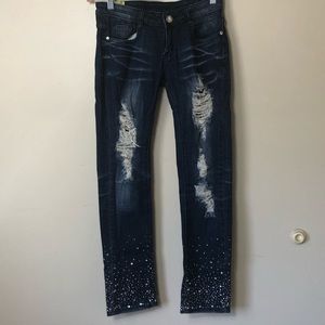 Machine Pour Neuf Mode Brand Studded Jeans Size 5